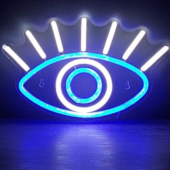 *1 DAY ONLY SALE!* Evil Eye Neon Light Lamp Wall Sign Art Home Decor Home Accent - Picture 6 of 7